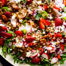 Colorful Strawberry Arugula Salad