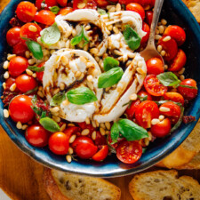 Burrata with Tomatoes and Basil