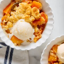 Peach Cobbler with Almond Topping
