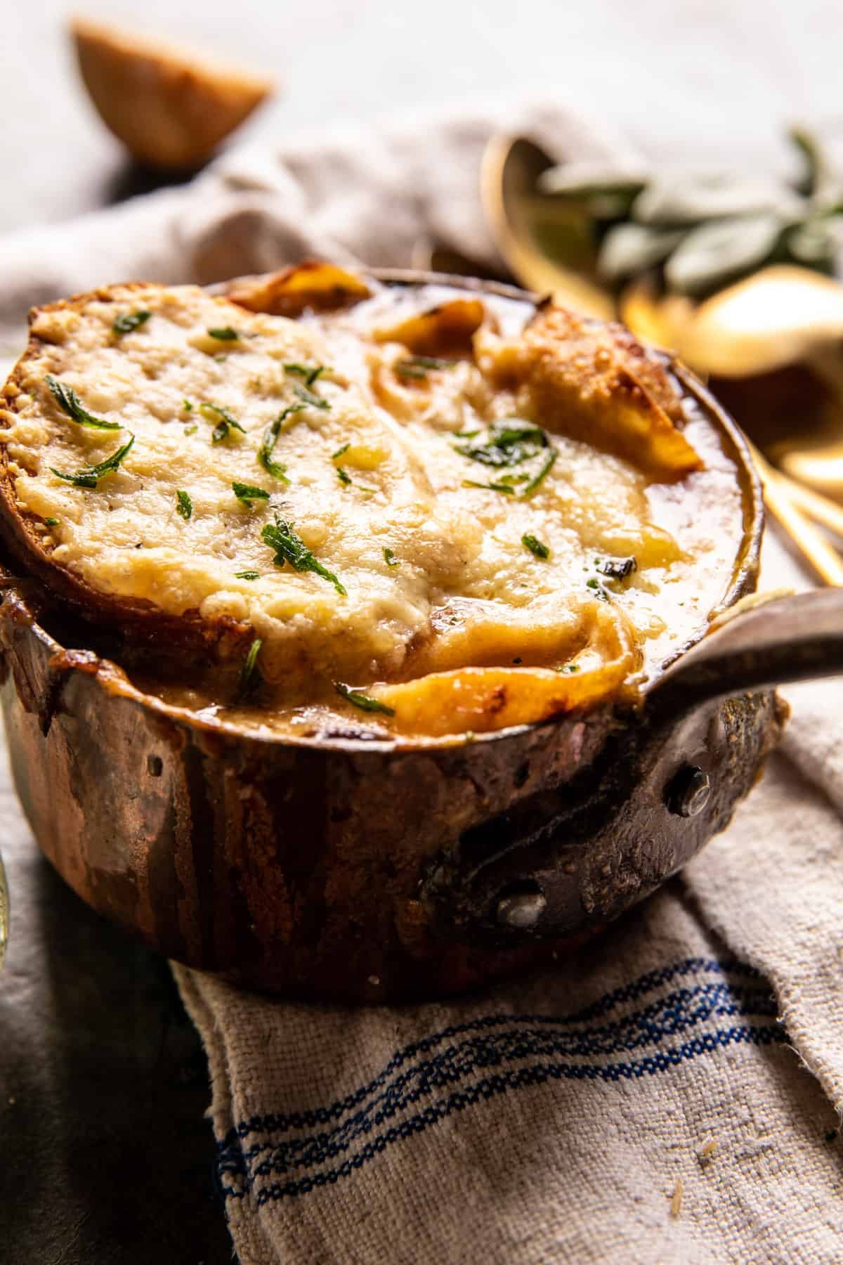 Creamy Tortellini French Onion Soup